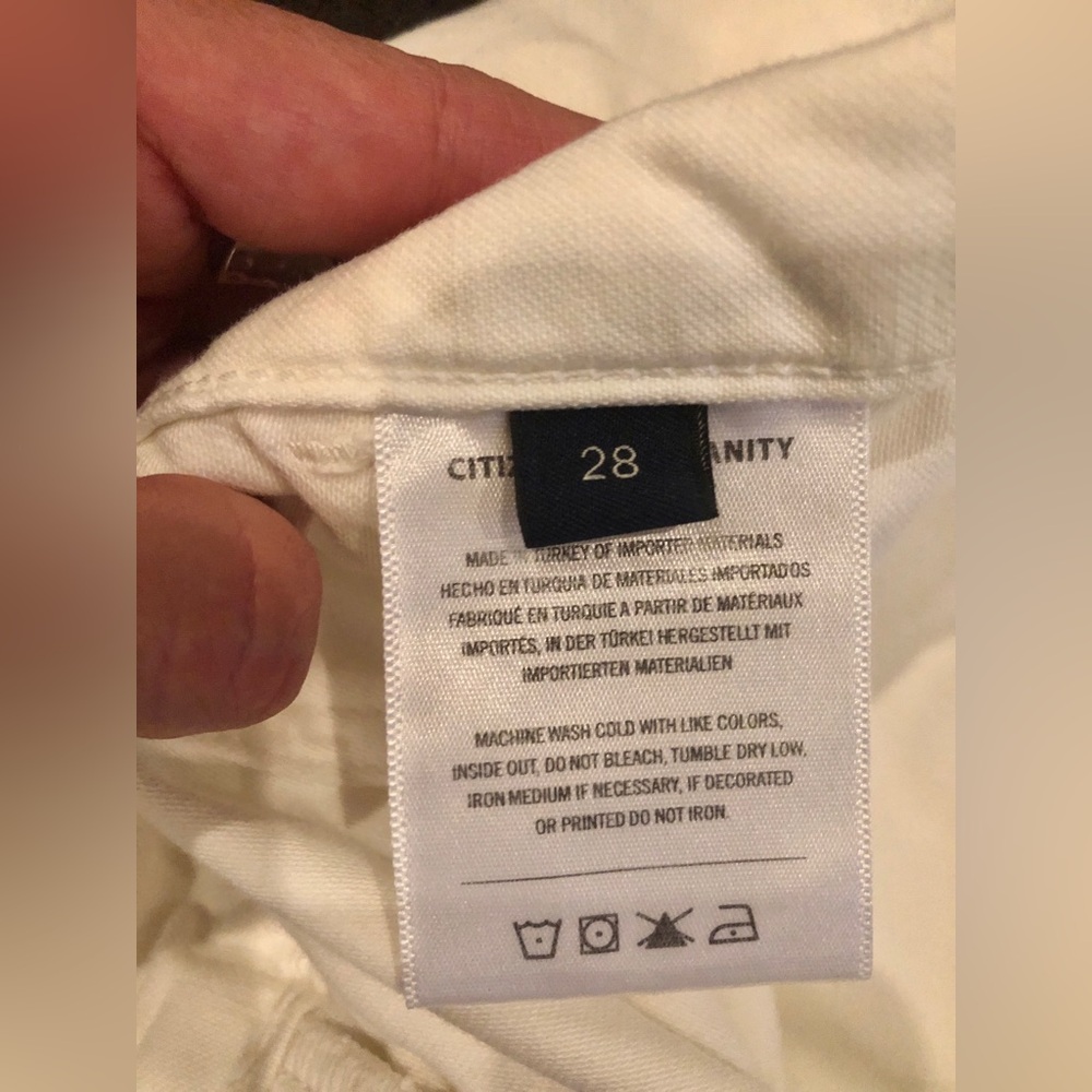 Citizens of Humanity Marcelle Low Slung Barrel Pants Cargo Pashmina White sze 28 - Picture 8 of 8